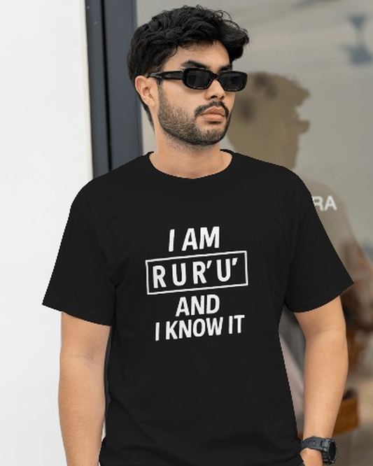 "I AM R U R' U' " Unisex Regular Fit T-Shirt | Black