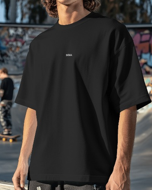 "My Cube Solves Me" Unisex Oversized Classic T-Shirt | Black